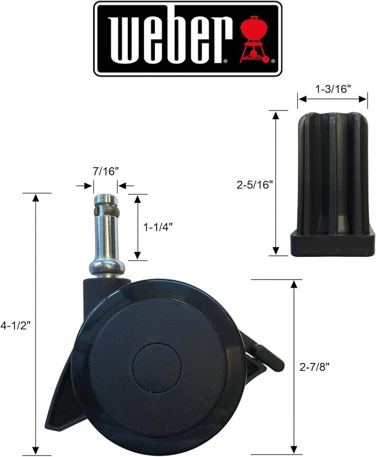 Solid Spare Weber 70360 Locking Caster Spirit Summit Genesis