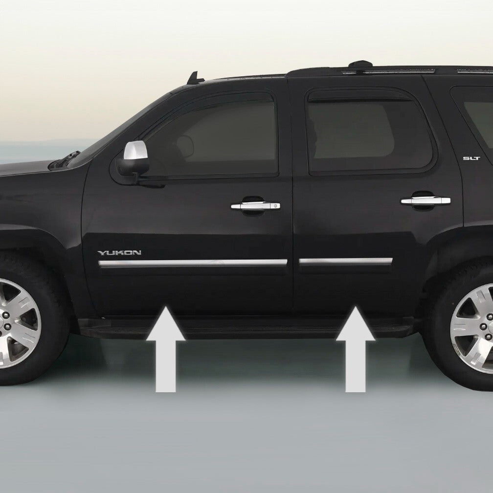 CHROME SIDE DOOR TRIM ROCKER PANEL MOLDING For GMC YUKON / YUKON XL 07-14