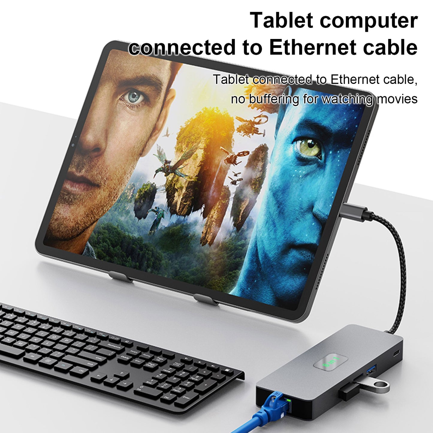 8 in 1 TYPE-C to RJ45 Gigabit USB 3.0 HDMI DP PD100W for MacBook iPad Pro 15