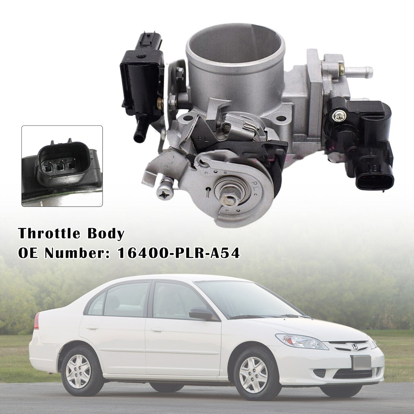 16400-PLR-A54 Throttle Body For 2001-2005 Honda Civic 4AT CVT 1.7L