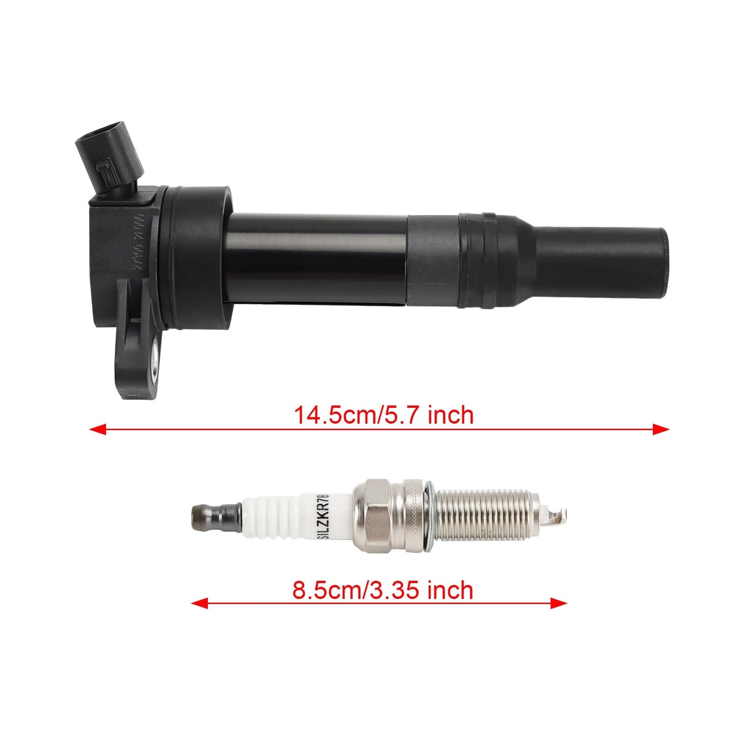 4x Ignition Coil +Spark Plug UF651 For Kia Soul Forte Hyundai Elantra