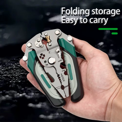 Foldable Wire Stripper Crimper Cutter Multi Tool for Electricians