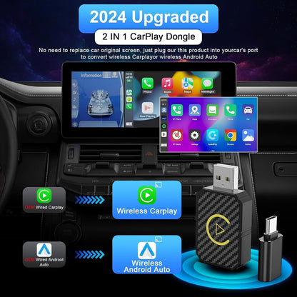 Wireless USB CarPlay Adapter Wireless Carplay Dongle For iPhone Apple Plug &Play