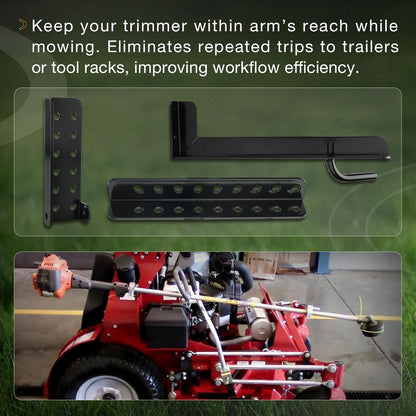 Mower Trimmer Rack Lockable For Most Walk-Behind Stand-On & ZTR Lawn Mower Black