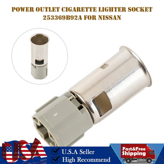 Solid Spare Power Outlet Cigarette Lighter Socket 253369B92A For Nissan