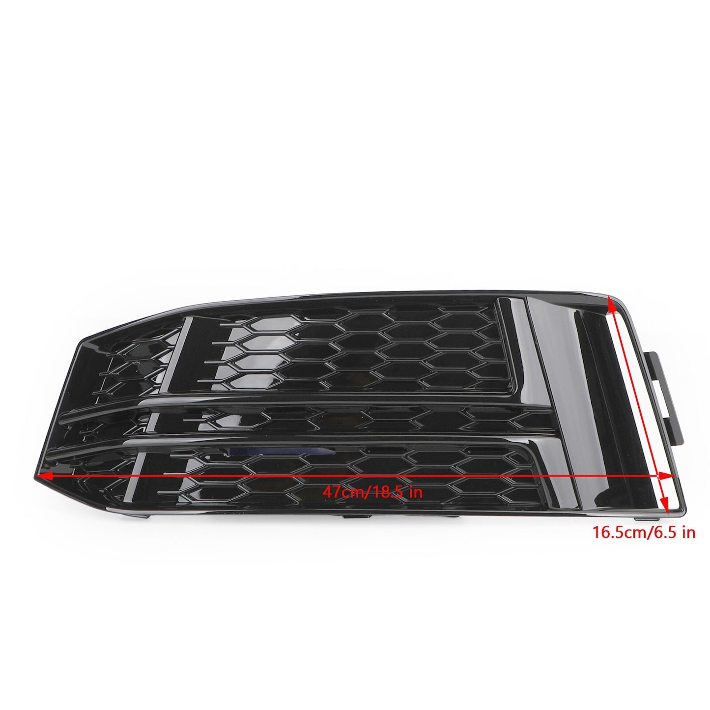 Black Front Fog Light Cover Fit For AUDI A4 B9 S-LINE 2016-2018 Bumper Grille