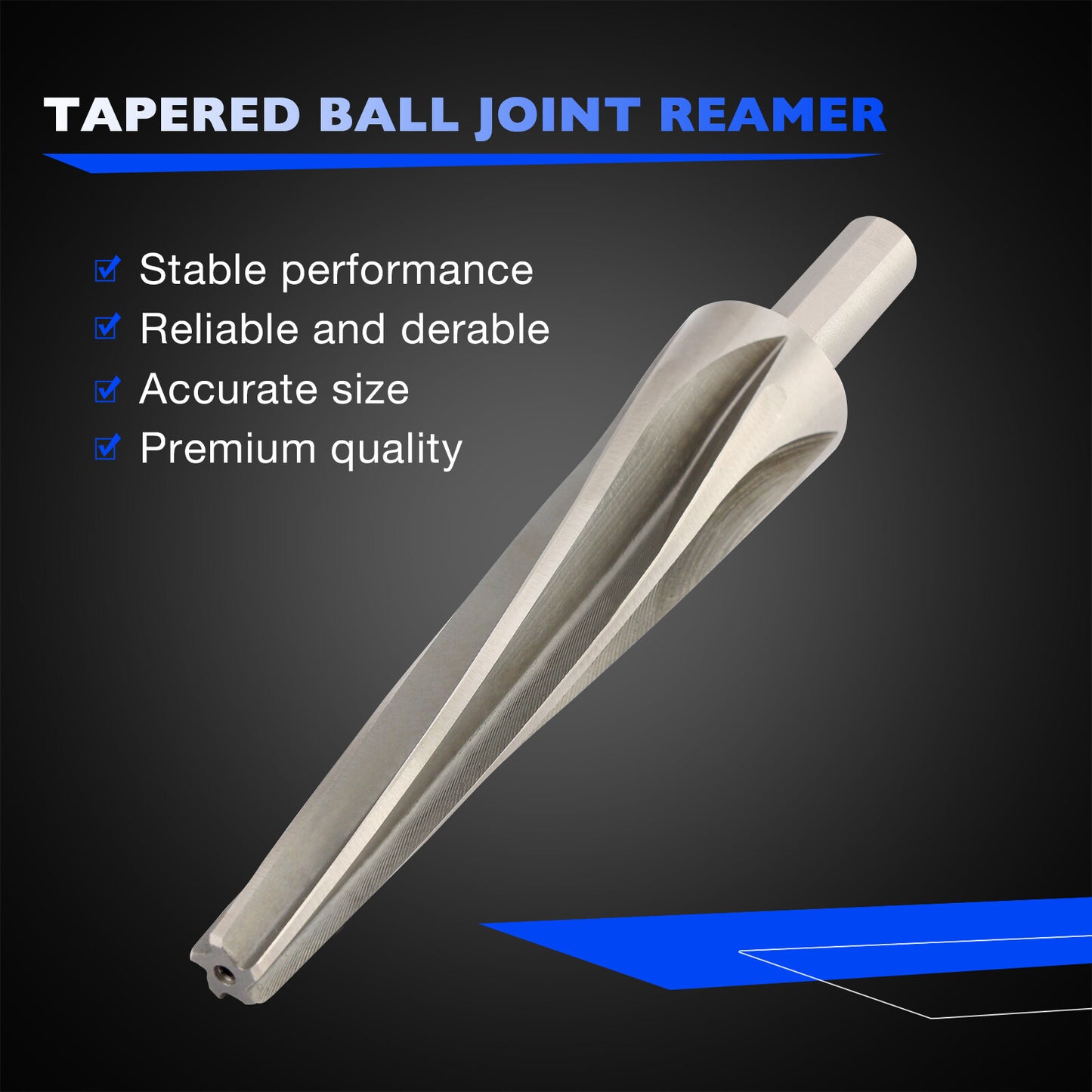 7 Degree Tapered Ball Joint Reamer For 1-1/2" Per Foot Ball Joint Tapered Reamer