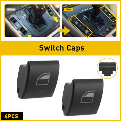 4PCS For BMW E46 Window Switch Button Cap 323i 325i 330i M3 328i 323ci 325ci