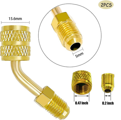 R410a Adapter For Mini Split HVAC System 5/16 Female Quick Couplers X 1/4-Male