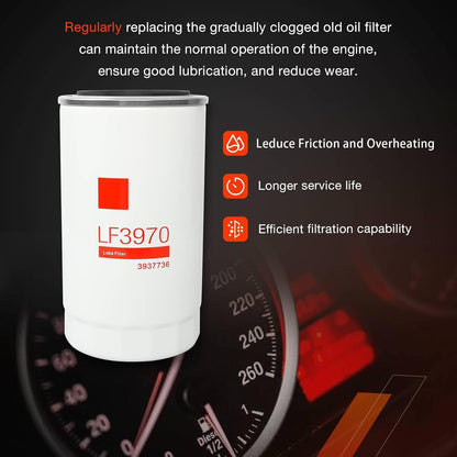 6X LF3970 Oil Lube Filter For Fleetguard Cummins ISB QSB 5.9L 6.7L Diesel Engine