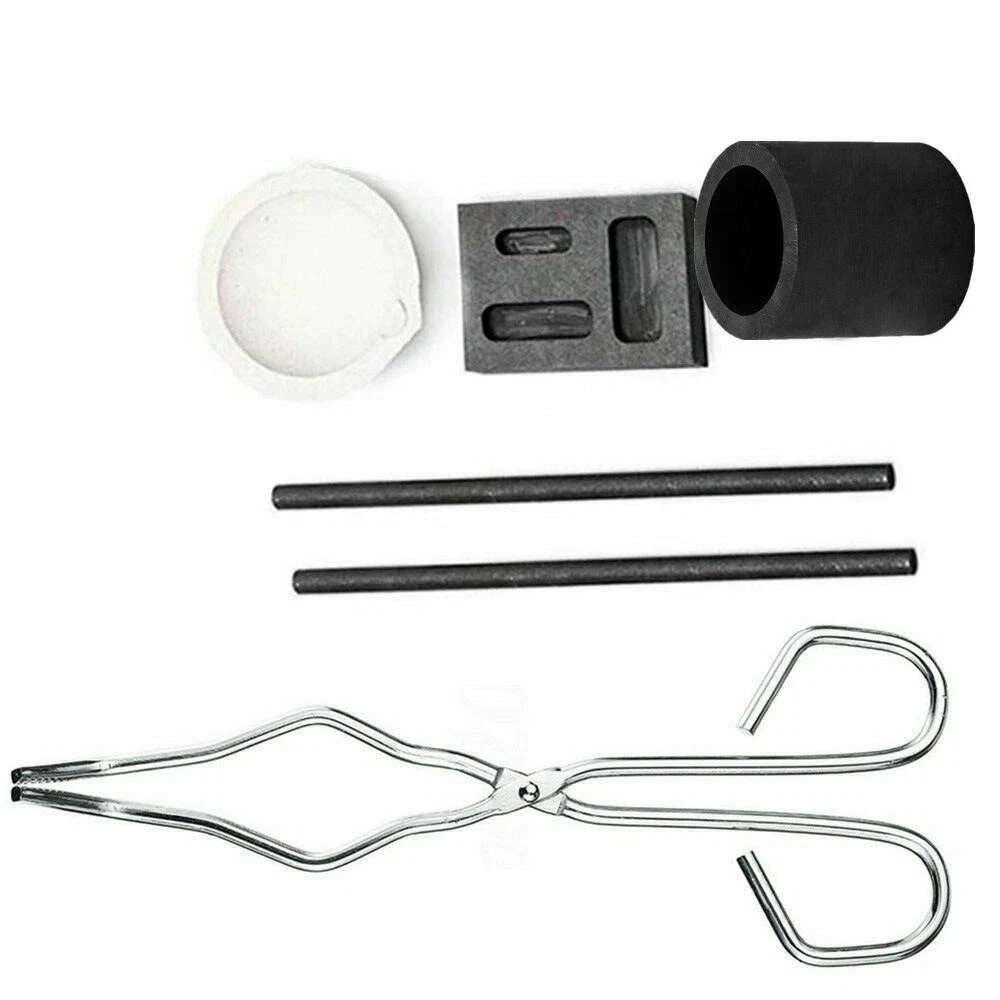 6x Graphite Ingot Crucible Mold Set Torch Melting Tool Kit For Gold & Silver HOT