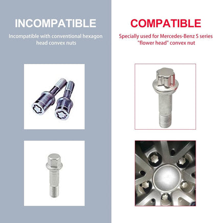For Mercedes BENZ S Series Tyre 17mm Wheel Lock Nut Socket-Wrench Free Shipping
