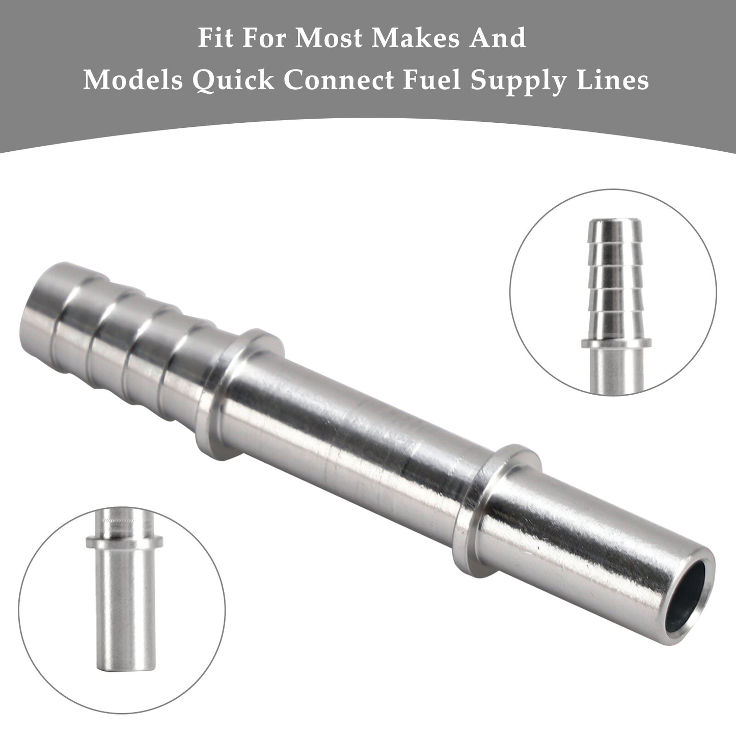 Quick Connect 3/8 Fuel Rail Hose To 3/8 Barb Adapter Fitting AN817-02-06BA~