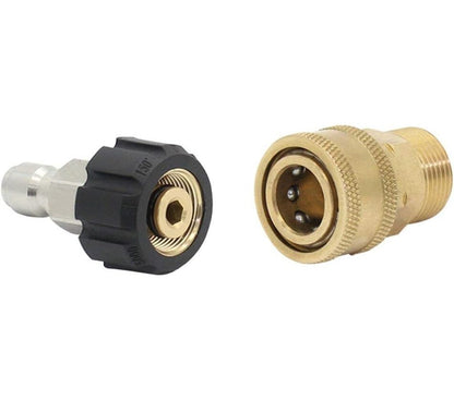 9Pc Pressure Washer Adapter Set Quick Disconnect Kit M22 Swivel to 3/8'' Connect