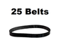 Solid Spare Vacuum Belts for CMS 1000 Clear Track Fit Amway 25 PACK