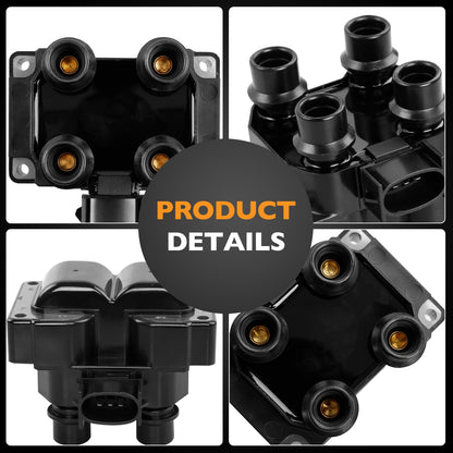 Ignition Coils & Iridium Spark Plugs w/ Wire Fit 91-01 Ford F150 Lincoln Mercury