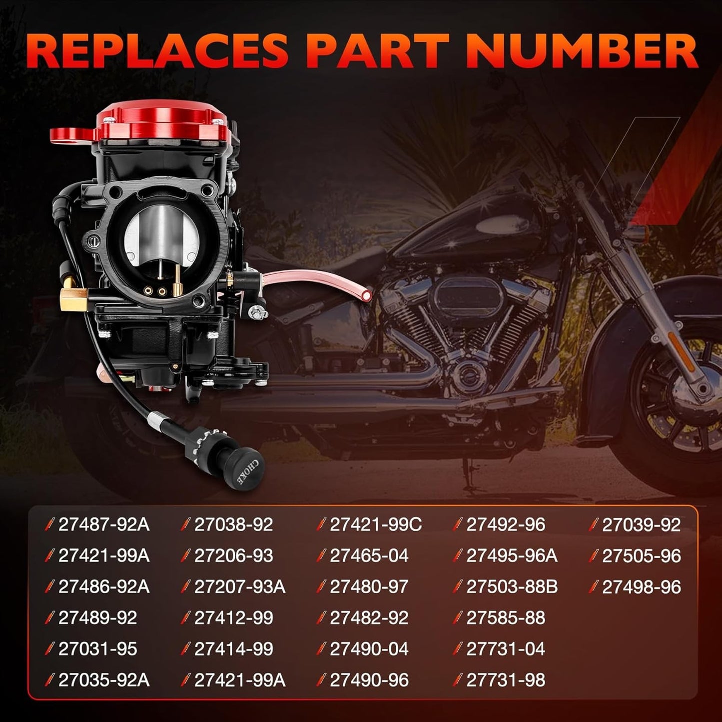 CV40 Carburetor For 88-16 Harley Davidson Sportster 883 1200 XL883 XLH1200 Carb