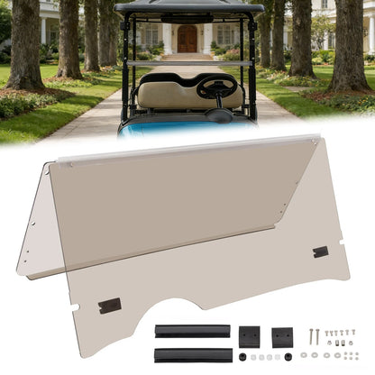 Solid Spare Tinted Foldable Windshield Golf Cart Impact Resistant For EZGO RXV 2008-up 2024