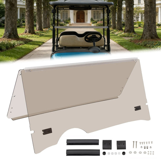 Solid Spare Tinted Foldable Windshield Golf Cart Impact Resistant For EZGO RXV 2008-up 2024