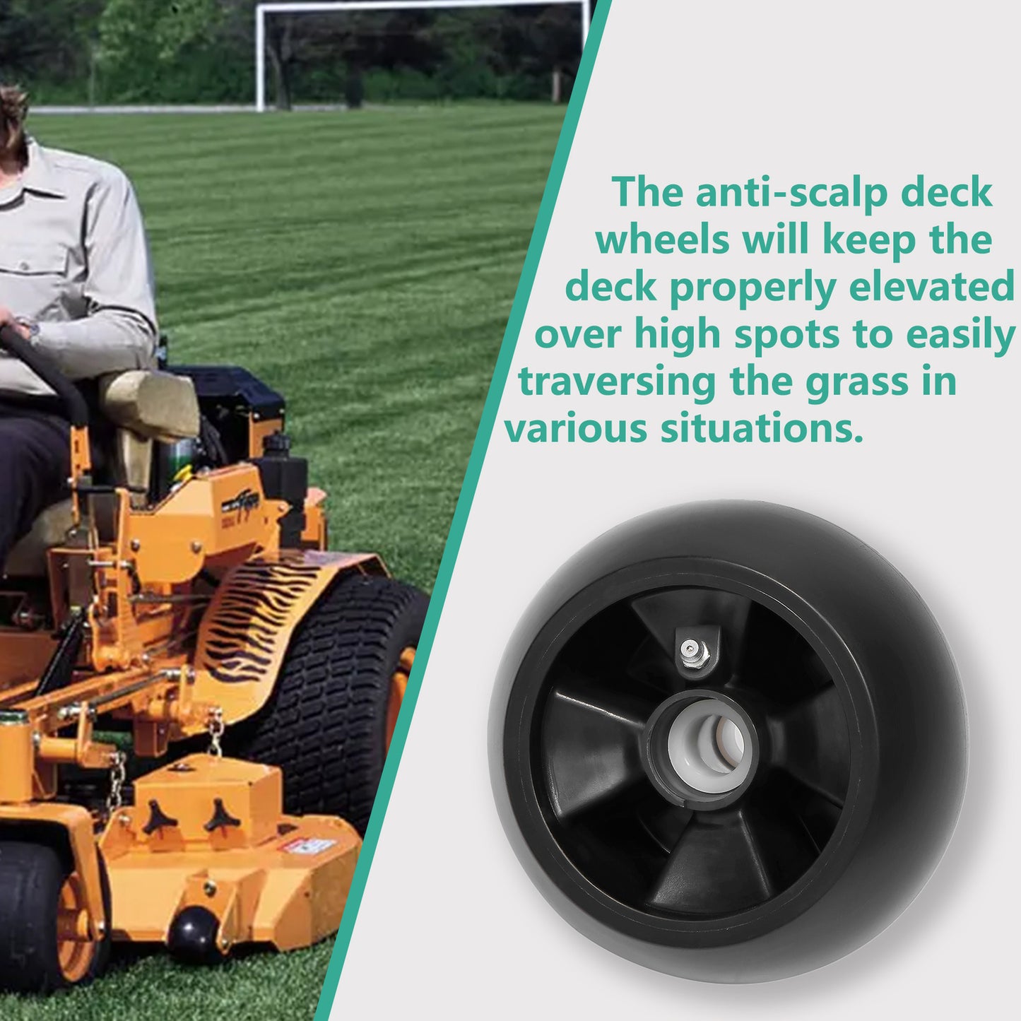 4X AM125172 Mower Deck Wheel Kit For John Deere 48" 54" 60" 72" Deck Lawn Mowers