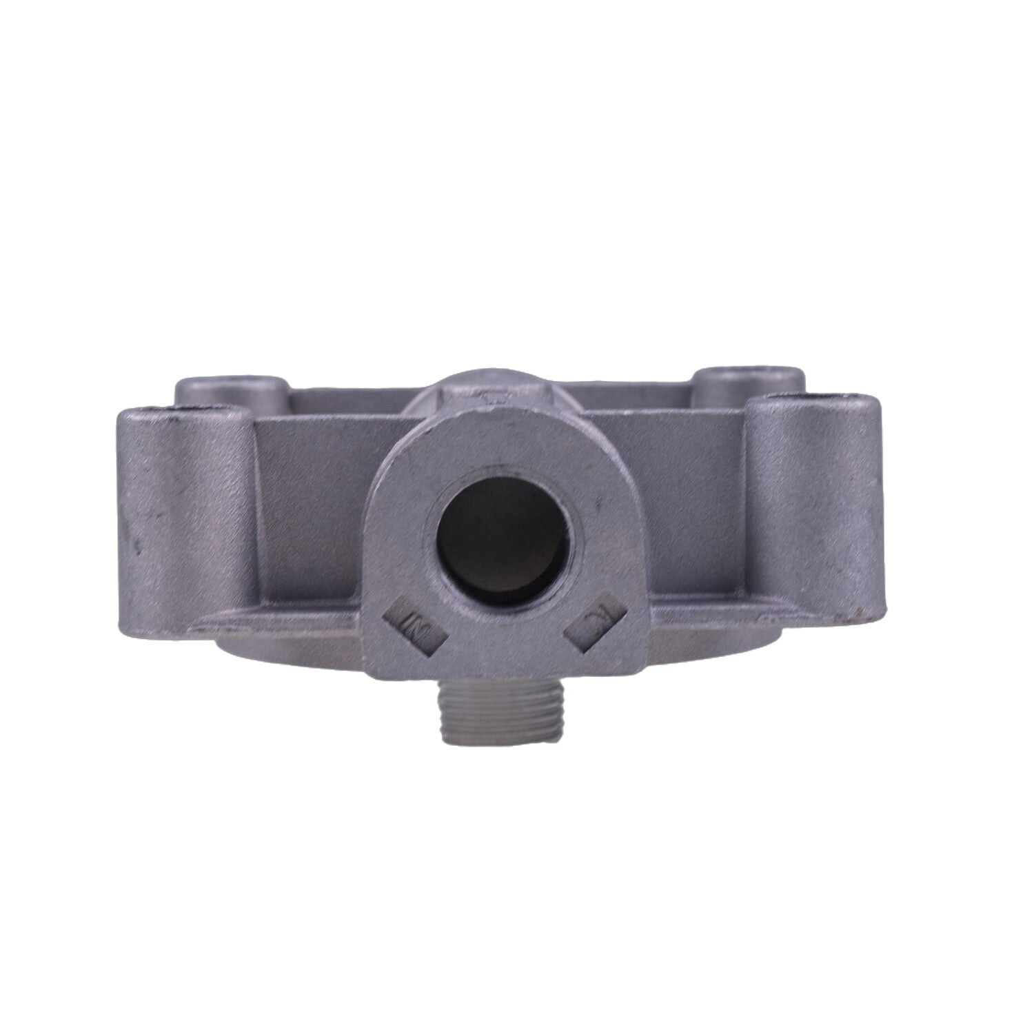 Solid Spare Coolant Filter Head 204163S for Cummins L8.9 G8.3 ISC Cat Komatsu Fleetguard