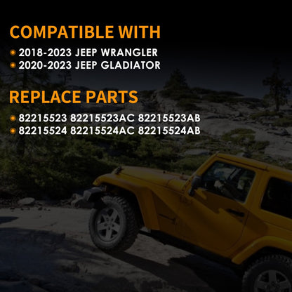 Roll Bar Grab Handles Grip Handles Fits 2018-2023 Jeep Wrangler Gladiator JL JT