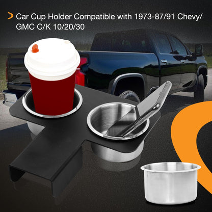 Detachable Drink Center Console Cup Holder Fit 1973-91 Chevy GMC C10 C20 C30 K10