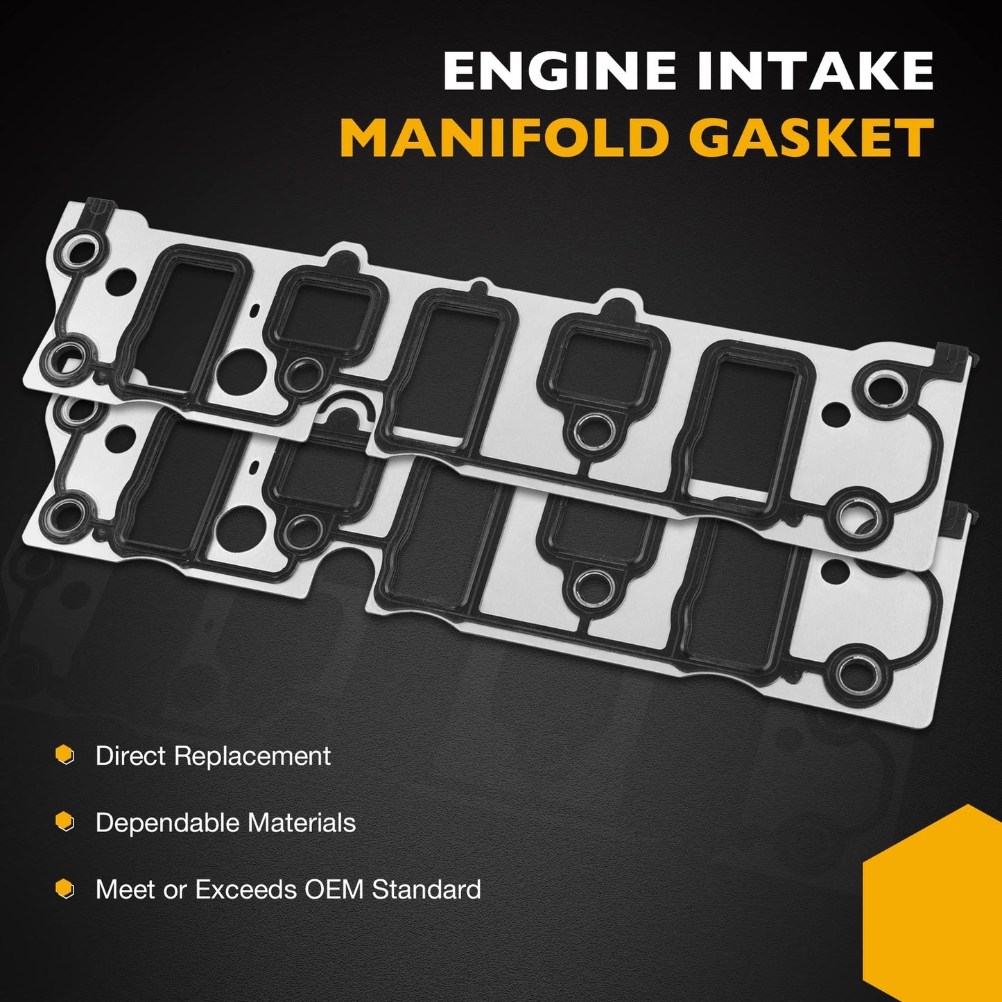 3.8L Engine Intake Manifold Gasket Set For 95-09 Buick Chevy Oldsmobile Pontiac