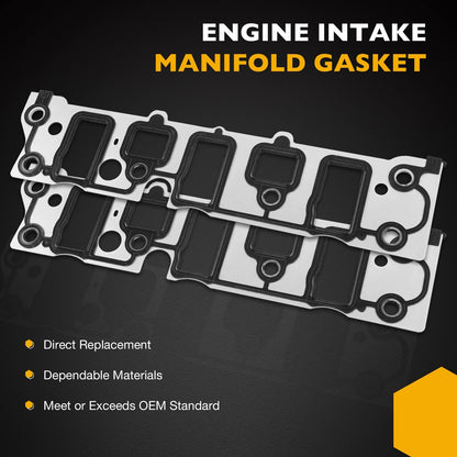 3.8L Engine Intake Manifold Gasket Set For 95-09 Buick Chevy Oldsmobile Pontiac