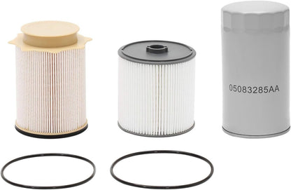 Diesel Fuel Oil Filter Set For Mopar 2019-24 Dodge Ram 2500 3500 4500 5500 6.7L