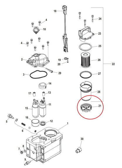 Fuel Filter Element For MerCruiser - 35-892665, 18-7715