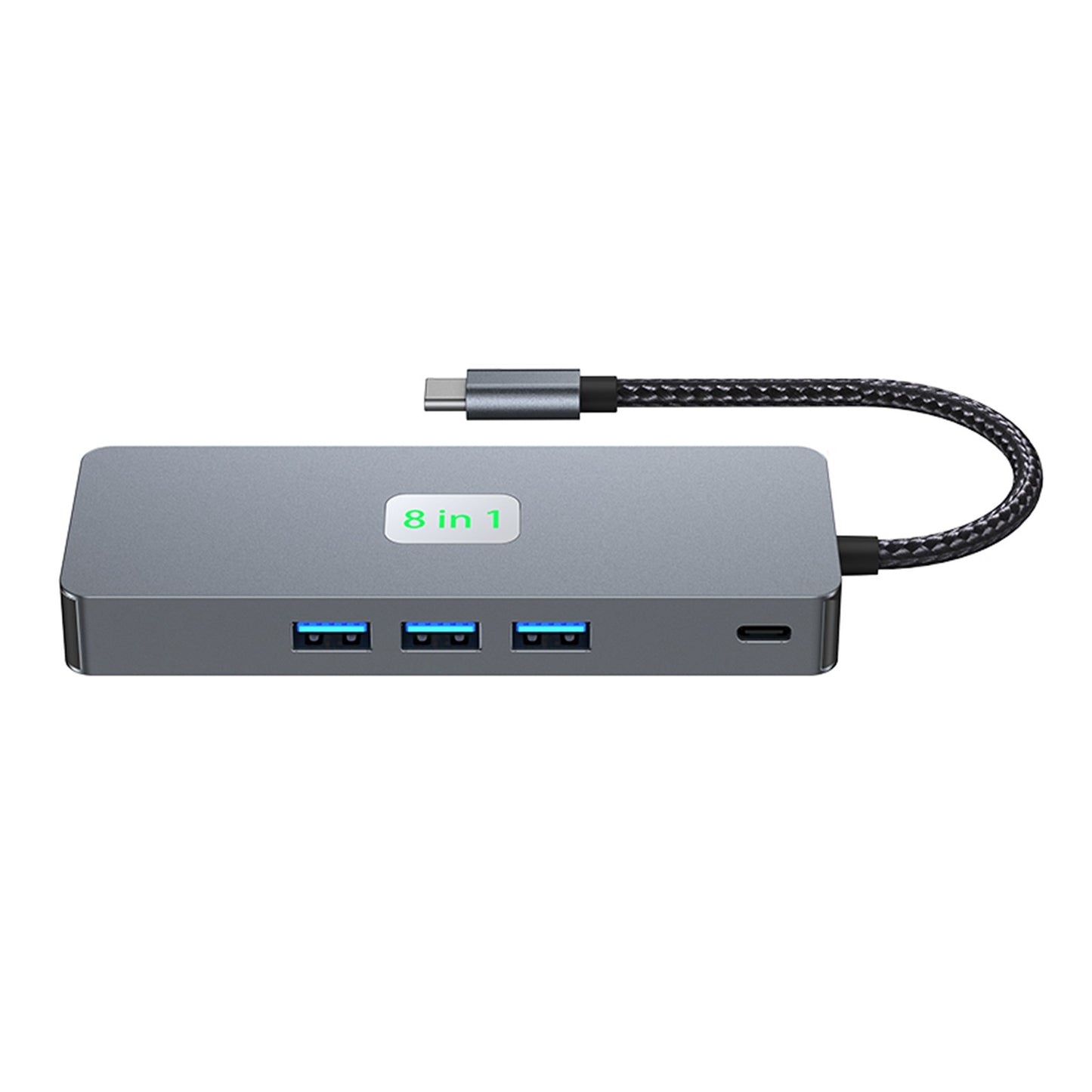 8 in 1 TYPE-C to RJ45 Gigabit USB 3.0 HDMI DP PD100W for MacBook iPad Pro 15