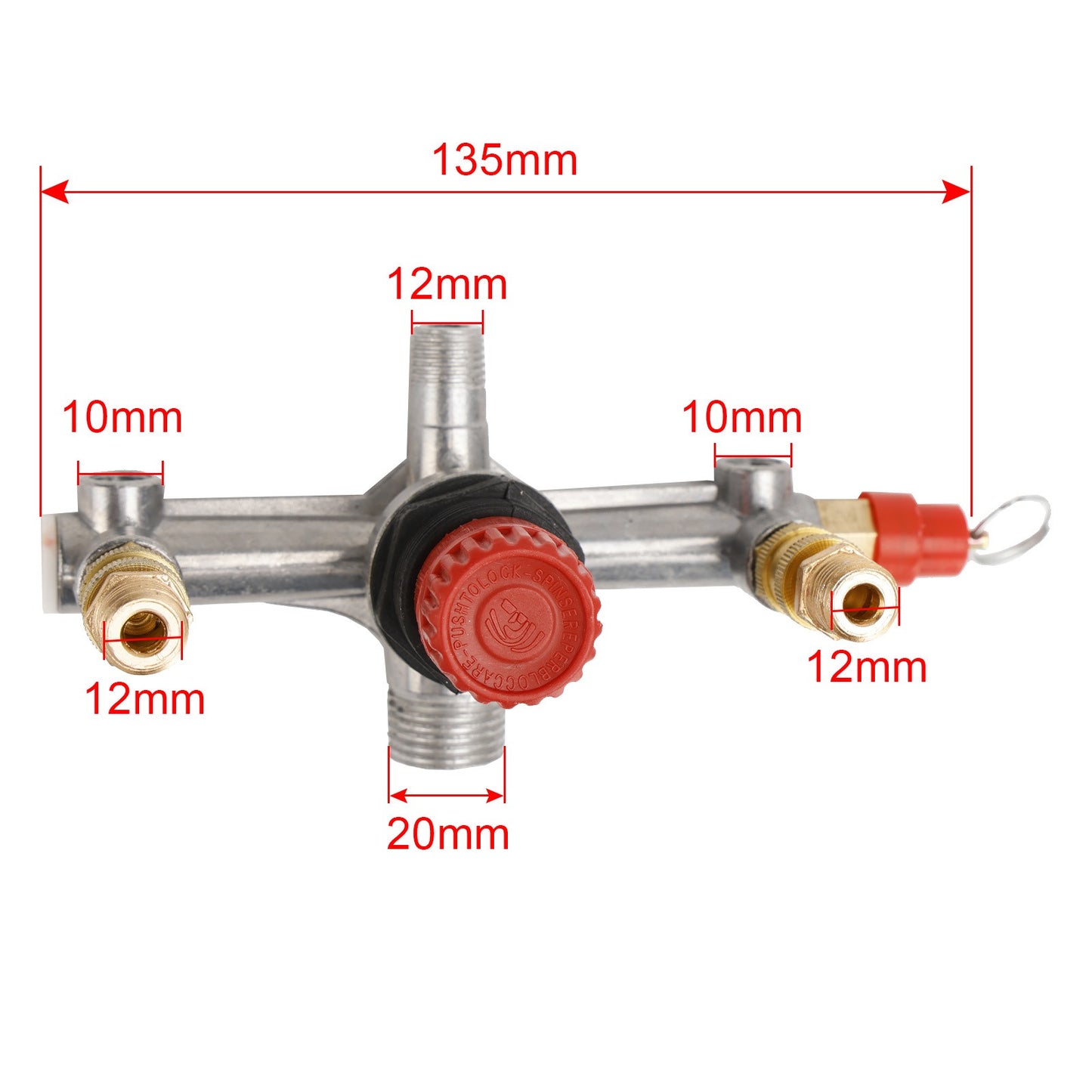Air Compressor Pressure Valve Switch Control Manifold Regulator Gauges Tool'