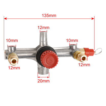 Air Compressor Pressure Valve Switch Control Manifold Regulator Gauges Tool'