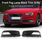 Pair Front Fog Lamp Black Trim Grills Grill Fit AUDI A5 S-Line S5 2013-2016