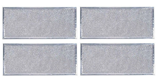 Solid Spare (4) Aluminum Range Hood Microwave Filters 5-7/8 x 13-3/8 x 3/32"