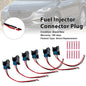 6PCS Fuel Injector Connector Pigtail Plug Wiring Harness Fit Ford Fit Chevy