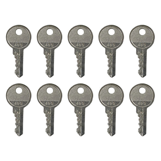 Solid Spare (10) Ignition Keys For Genie, Skyjack, Snorkel, JLG Hi Lifts - 104466