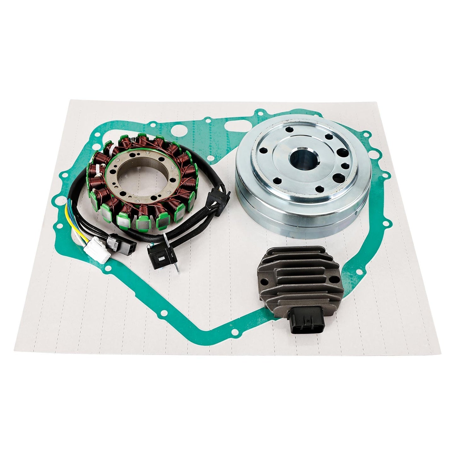 Flywheel Rotor Stator Regulator & Gasket For Suzuki Eiger 400 Manual 02-2007,