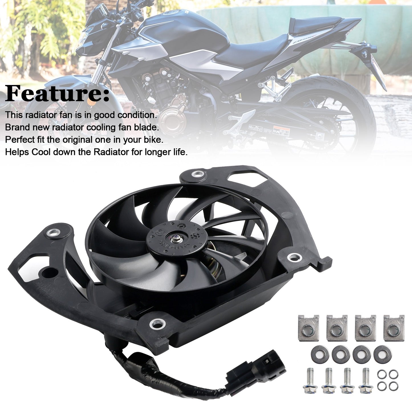 Engine Radiator Cooling Fan Blade For HONDA CB500F CB 500 F 2019-2021