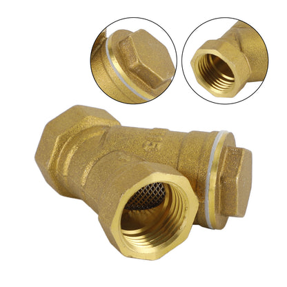 1/2" NPT Thread Y Shaped Brass Strainer Filter Valve Connector For Water Oil