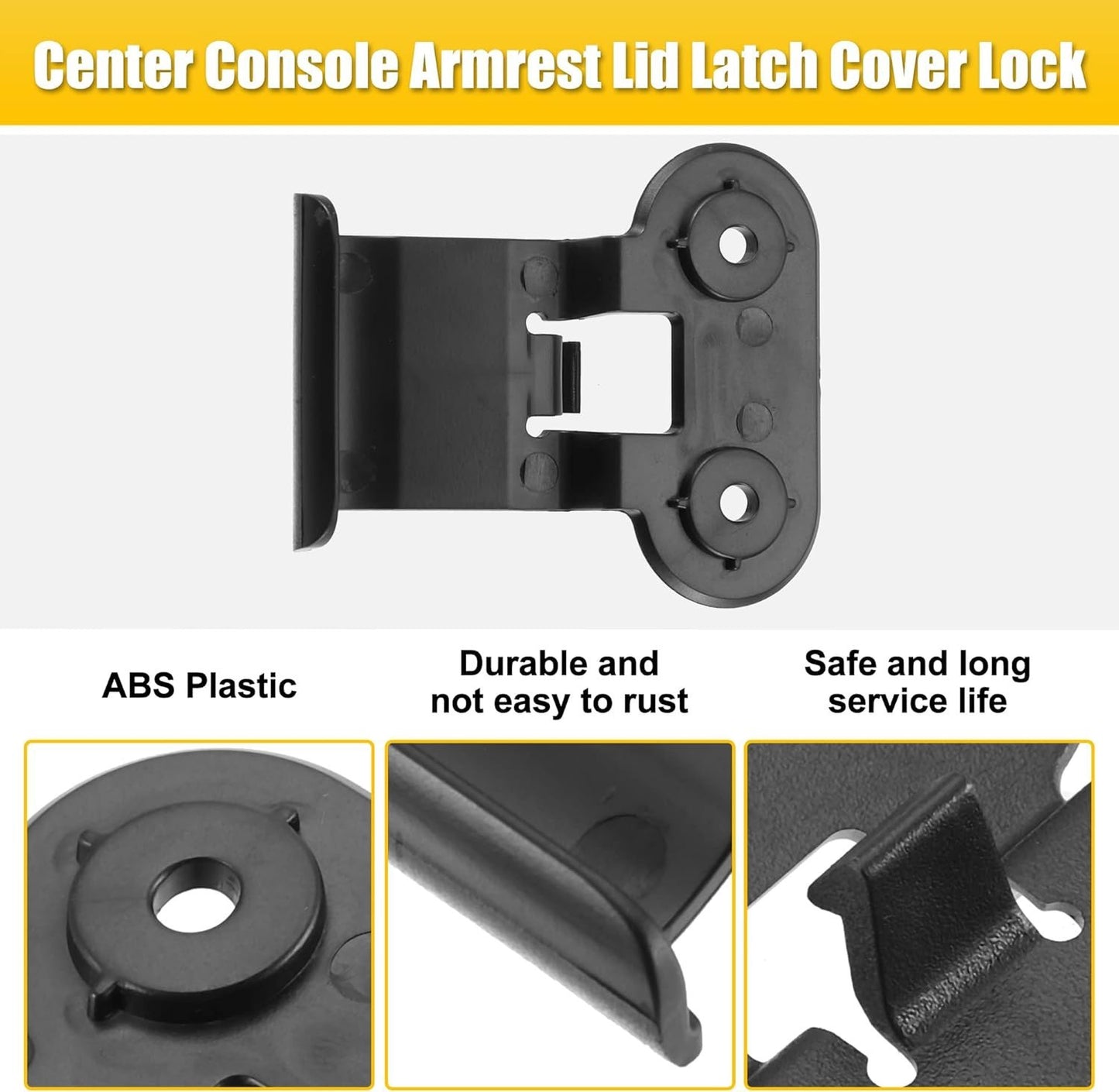 Center Console Armrest Lid Latch for Jeep Cherokee 1997-2001 55037537AA Black