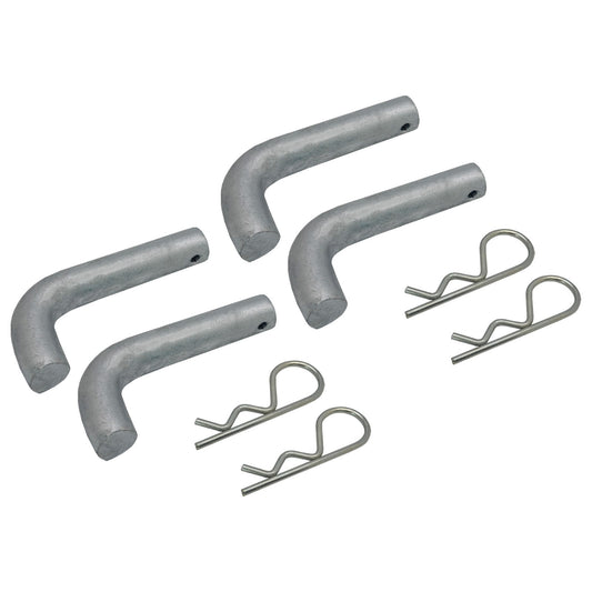 Solid Spare Floating Dock Hinge Connector Pin 3-1/4" x 3/4" Heavy-Duty Galvanized Steel (4)