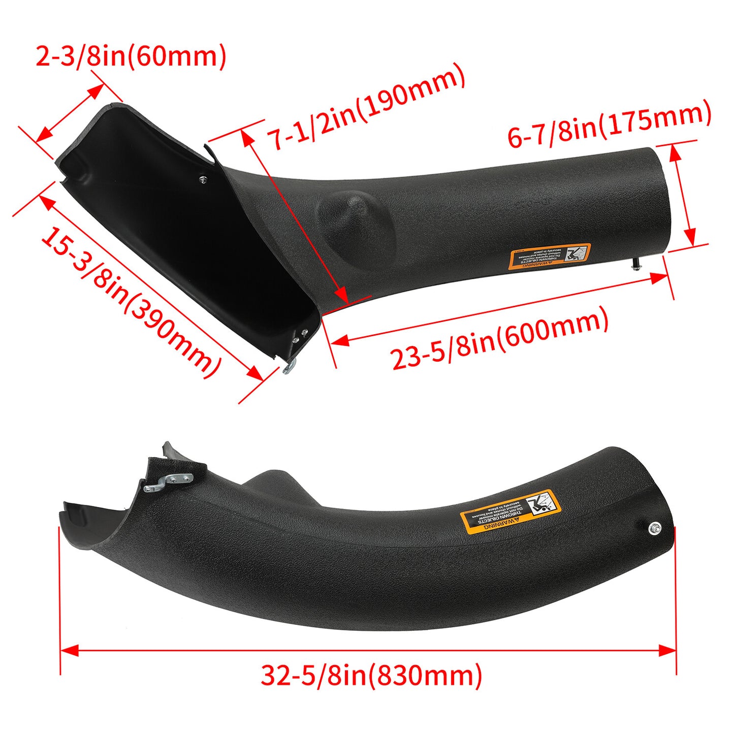 Solid Spare Lower Discharge Chute For John Deere 102 105 115 125 135 X110 X120 X125 #GY20423