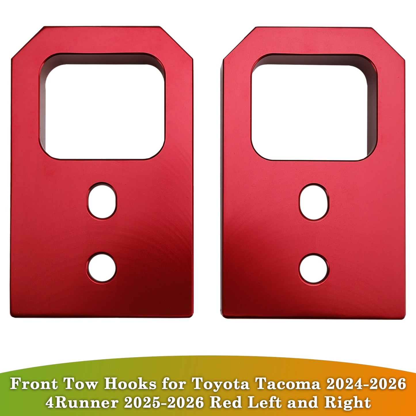 Front Tow Hooks for Toyota Tacoma 2024-2026 4Runner 2025-2026 Red Left and Right