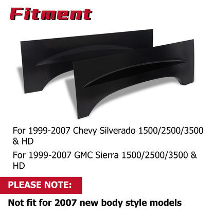 Solid Spare Upper Rear Pair Wheel Arch Repair Panel For 1999-2007 Chevy Silverado GMC Sierra