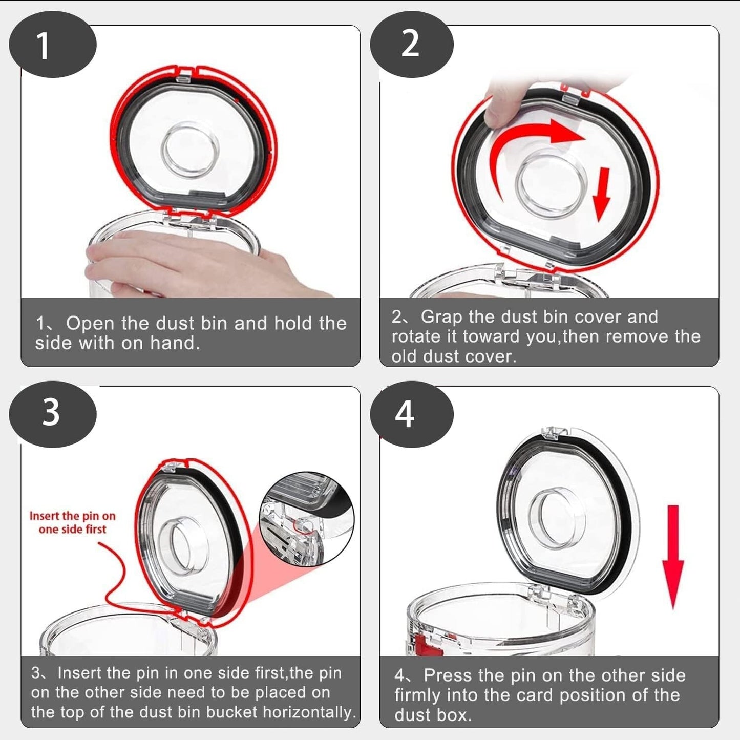 Dust Bin Lid Cap For Dyson V7/V8 Vacuum Cleaner Replacement Cover W/Seling Ring
