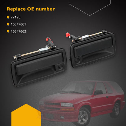 2X Exterior Door Handle Front LH & RH For 1994-05 GMC Isuzu Chevy S10 Oldsmobile