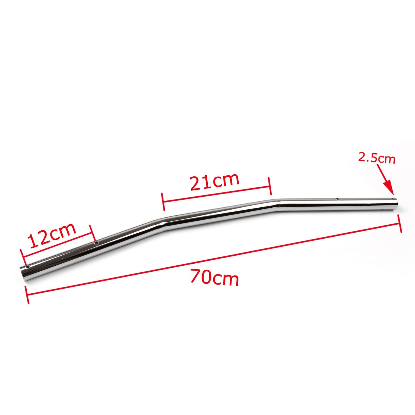 70Cm Universal Handle Bar Grips 25Mm Chrome For Motorcycle Motorbike Scooter