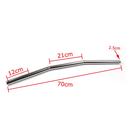 70Cm Universal Handle Bar Grips 25Mm Chrome For Motorcycle Motorbike Scooter